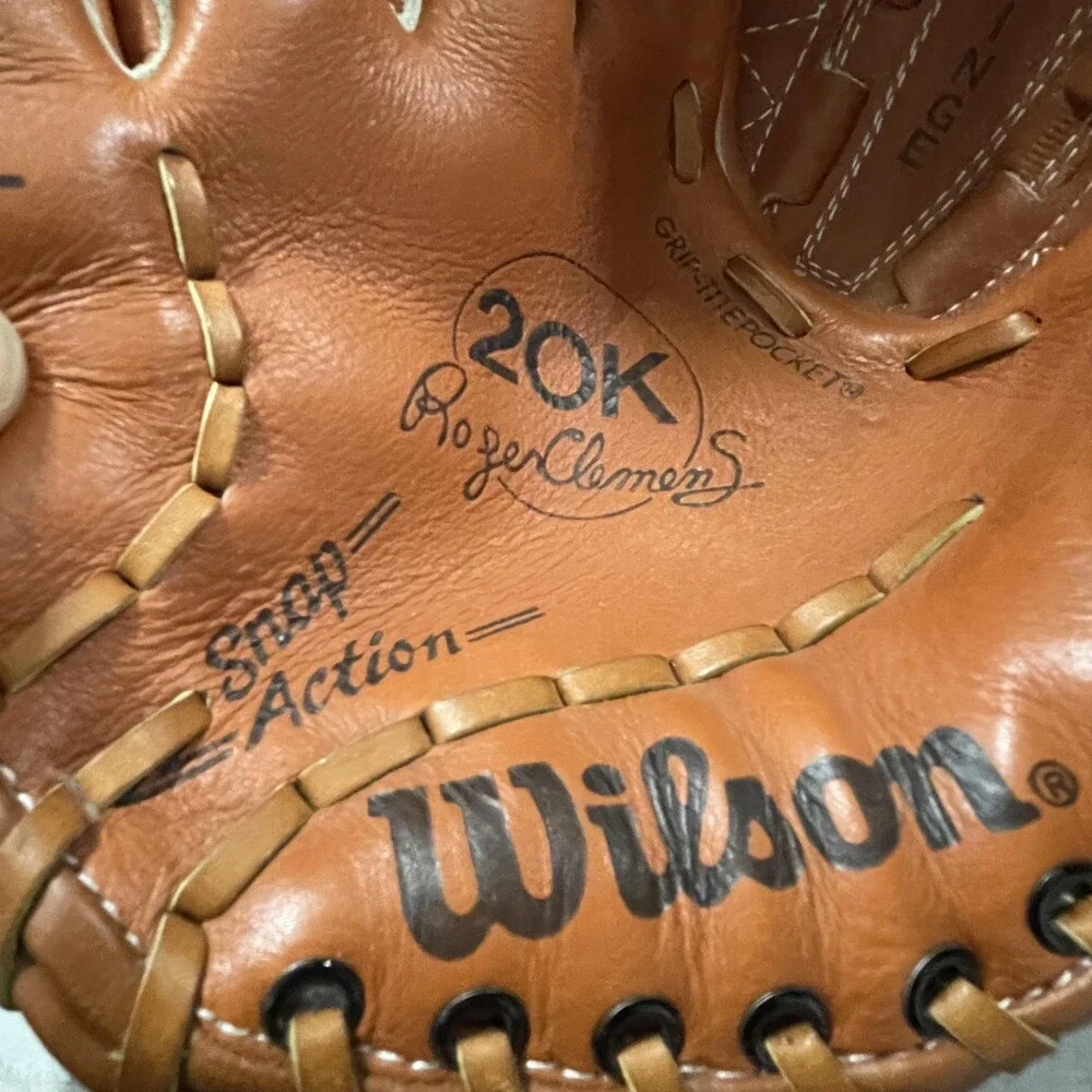 Vintage Wilson Baseball Glove Mens 12 Brown Roger Clemens 20K A2112 Dual Hinge